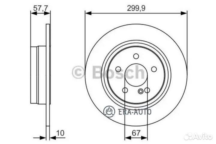 Bosch 0986479S92 Диск тормозной