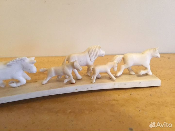 Статуэтка « Табун Лошадей» Кость Мамонт СССР