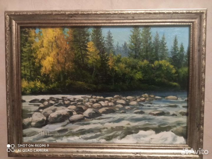Картина маслом на холсте пейзаж в раме