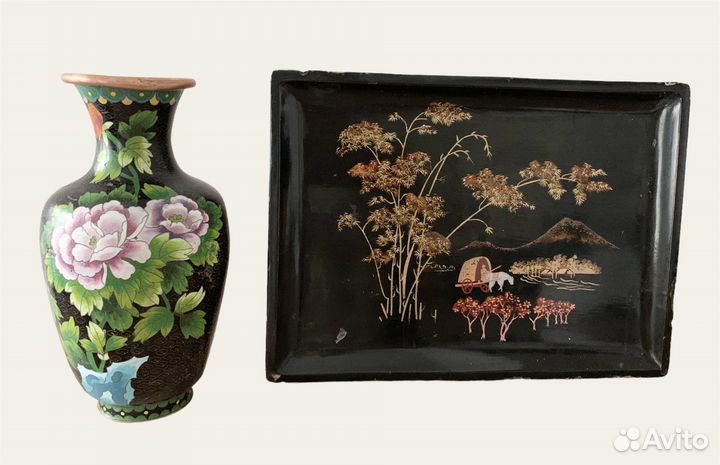 Японская ваза клуазоне Старинная