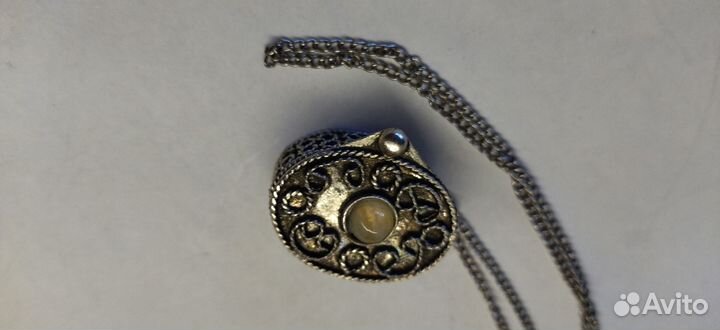 Кулон подвеска ладанка, ароматница скань С цепочко
