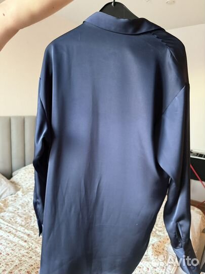 Темно-синяя блузка 40-42