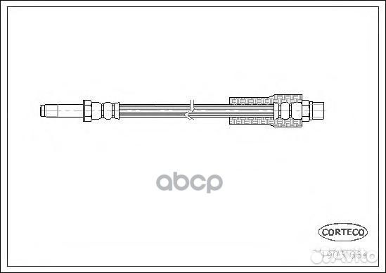 Тормозной шланг задний 275mm 19031664 Corteco