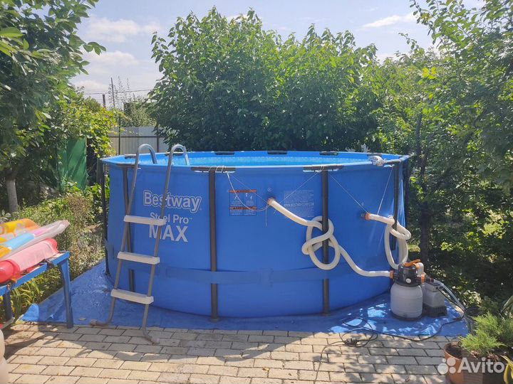 Каркасный бассейн 3.66х133,лестница,фильтр