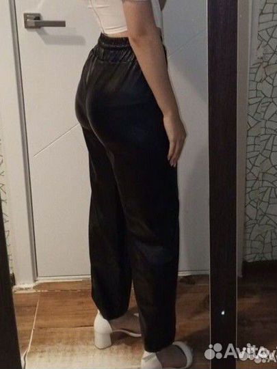 Штаны кожаные женские 40