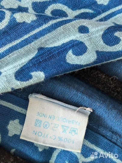 Голубая накидка в стиле бохо топ