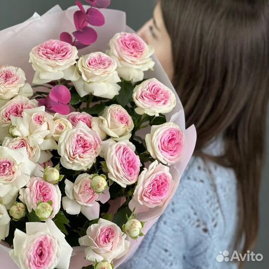 Нежный букет из роз 