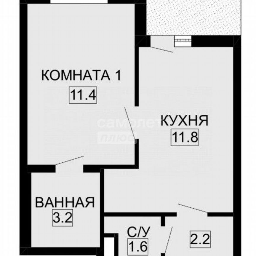 1-к. квартира, 30,2 м², 2/12 эт.