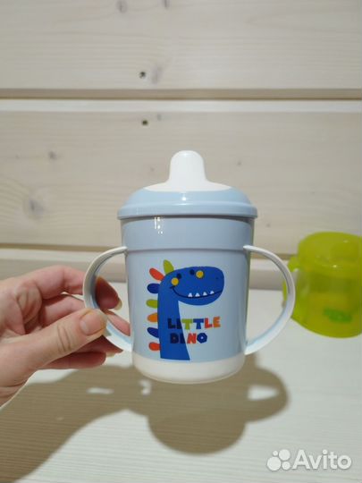 Детские кружки-поильники пластик пакетом