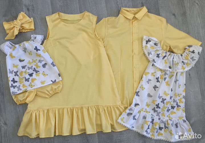 Комплект для мамы, дочи и сына