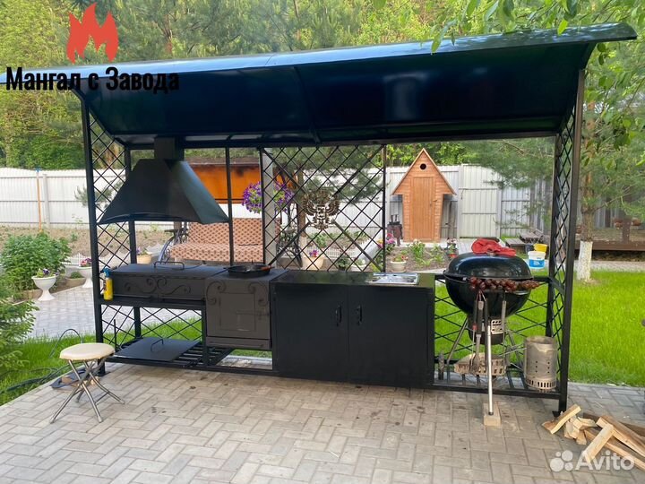 Мангал с крышей
