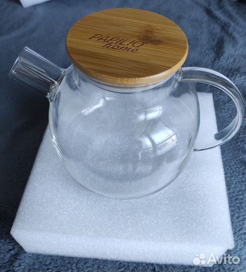 Новый заварочный чайник 1 л стекло