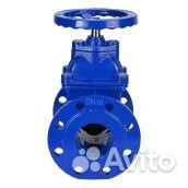 Задвижка клиновая 30ч39р (аналог мзв) DN.ru gvwn1414E-2W-F-S blue Ду100 Ру10/16 фланцевая, корпус