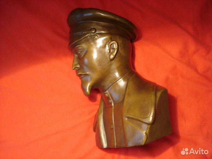 Бюст Дзержинский в Кепке большой Интерьерный Бронз