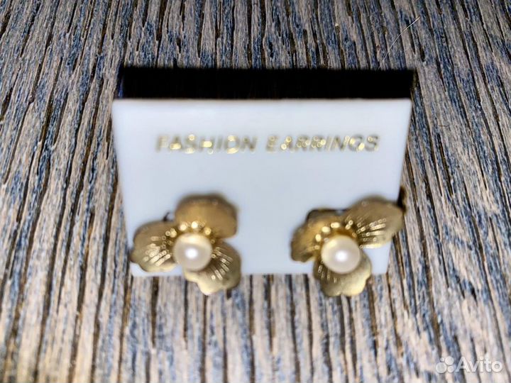 Сережки-гвоздики бижутерия - 2 пары