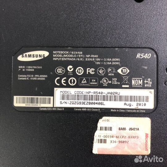 Ноутбук Samsung R540
