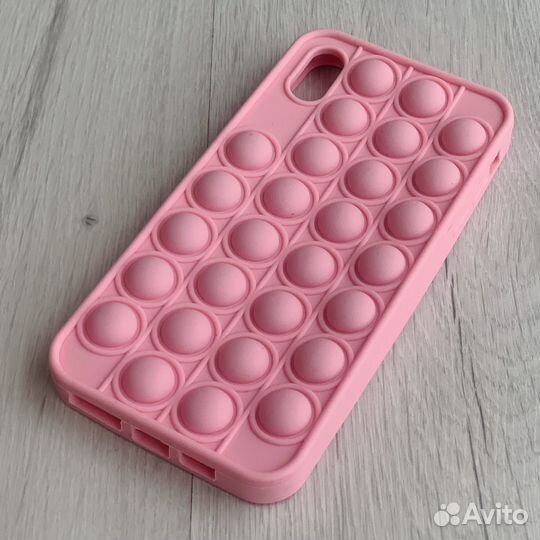 Силиконовый Чехол розовый для iPhone xs max