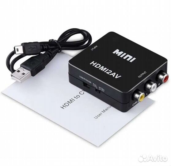 Адаптер - переходник, конвертер с hdmi на AV