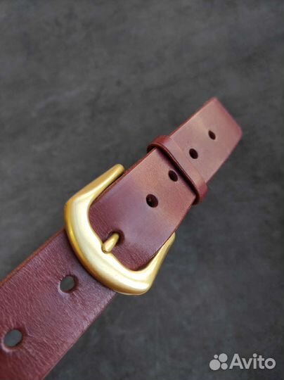 Ремень из натуральной кожи ручной работы