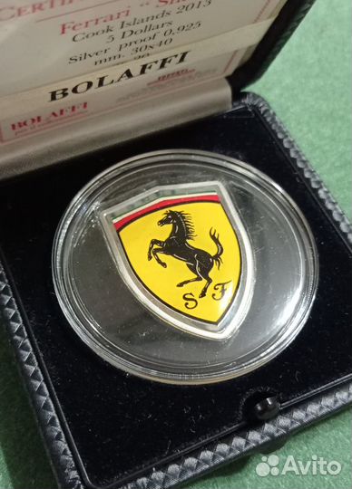 Монета Эмблема Феррари Серебро