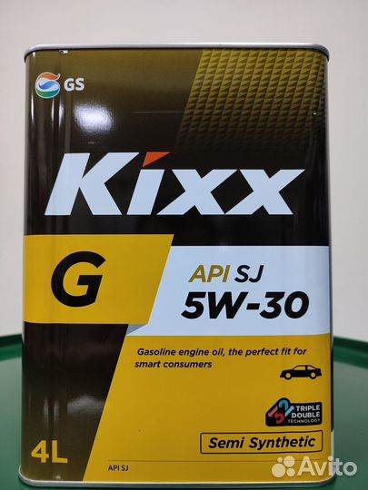 Моторное масло Kixx Gold 5W-30 SJ полусинтетика 4