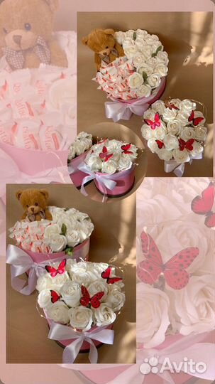 Букеты из мыльных роз