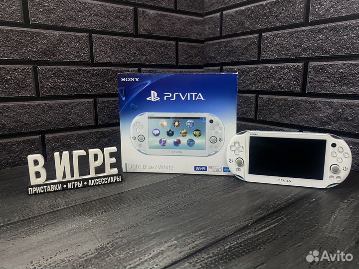 Прошитая Playstation Vita Slim Голубая 128gb