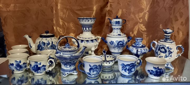 Фарфоровая посуда гжель