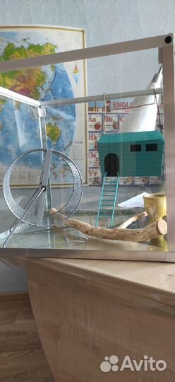 Клетка для грызунов со всеми наполнениями