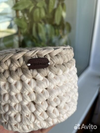 Вязанные корзинки ручной работы