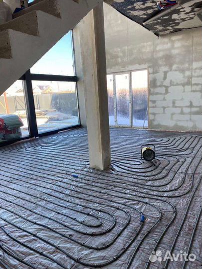 Установка монтаж теплого пола в загородных домах