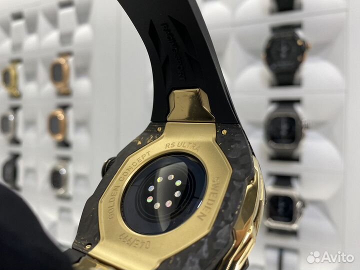 Корпус для Apple Watch rsciii49 Gold Carbon