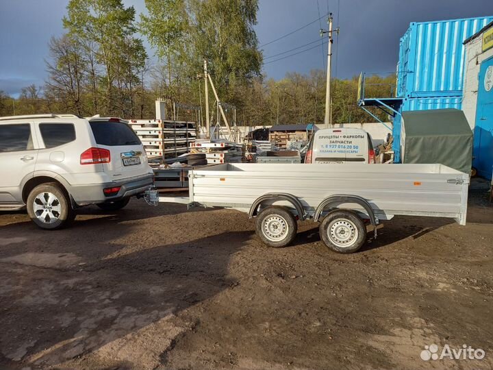 Прицеп 32.034 с алюмин. бортами. Две оси