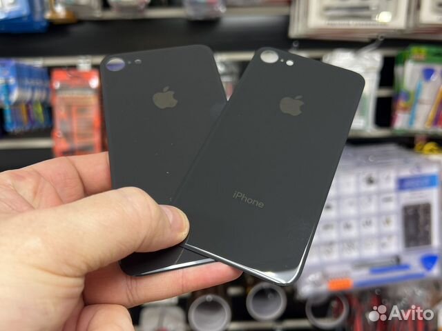 Стекло корпуса iPhone 8 (черное)