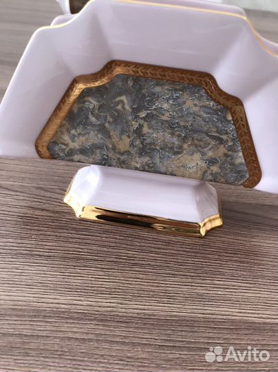 Набор посуды из розового фарфора, H&C, Чехия