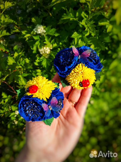 Ромашки, одуванчики и букетики из фоамирана