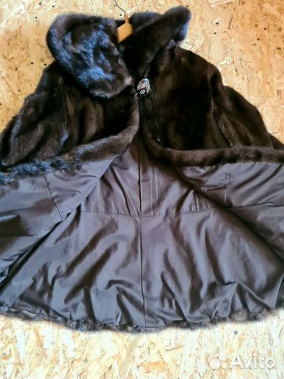 Шуба норковая с капюшоном