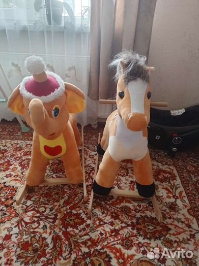 Лошадь качалка и слон качалка