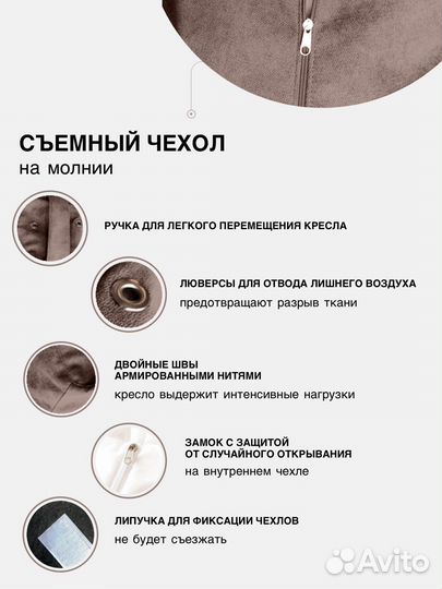 Кресло мешок груша с премиум наполнителем