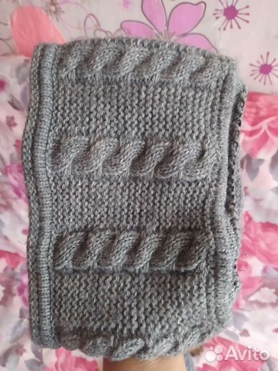 Комплект шапка и шарф для мальчика 48 50