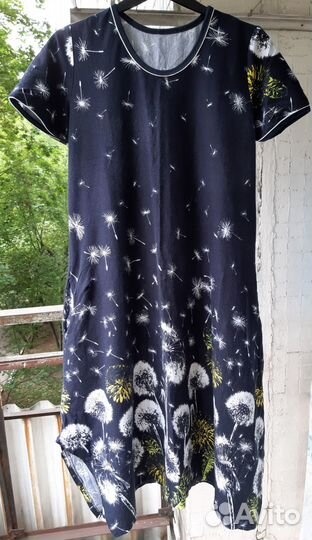 Летнее платье хлопок размер 50-52