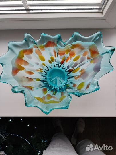 Вазы цветного стекла СССР