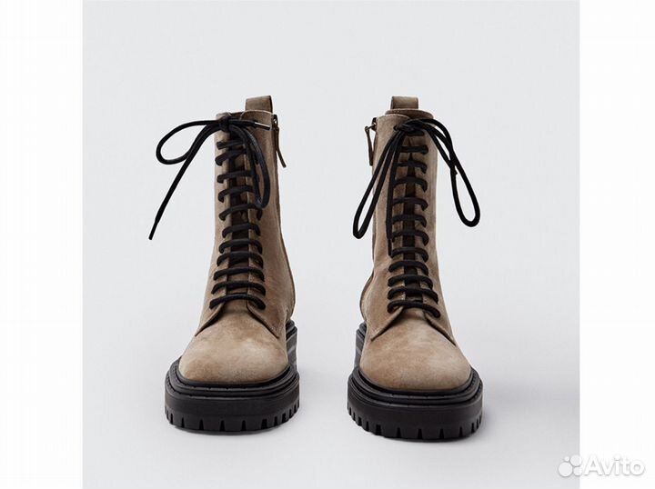 Ботинки кожаные женские Massimo Dutti оригинал