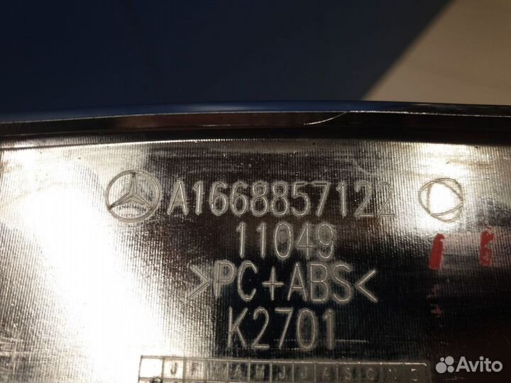 Накладка переднего бампера Mercedes M-klasse W166