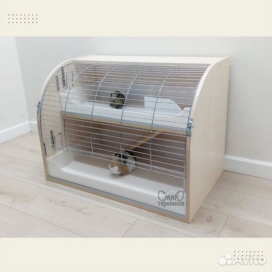 Клетка для морских свинок 80х50х60 см,белдуб,круг9