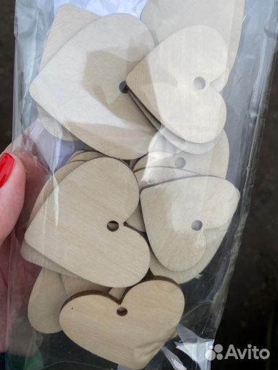 Деревянные заготовки для творчества сердечки