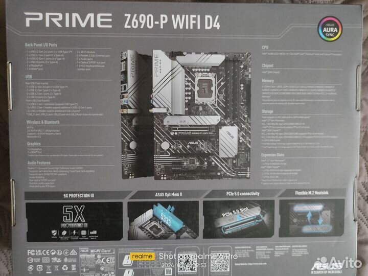 Материнская плата asus prime Z690-P wifi D4