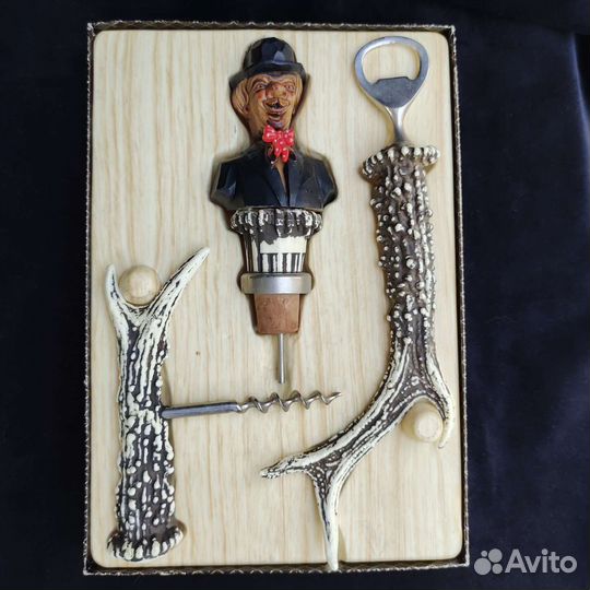 Старинный набор штопор открывалка пробка Европа