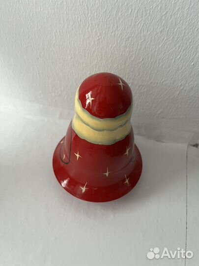 Деревянный Дед Мороз неваляшка