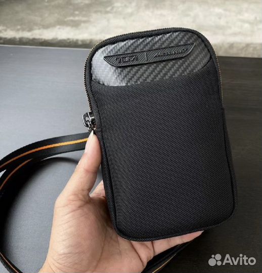 Сумка Tumi Bag Mclaren bag, черный и оранжевый